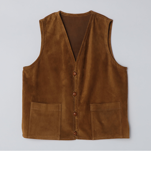 【SHIPS別注】CINQUANTA: スエード チマヨ ベスト