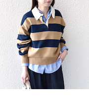 SHIPS Colors:〈手洗い可能〉コットン / アクリル ラガー ニット