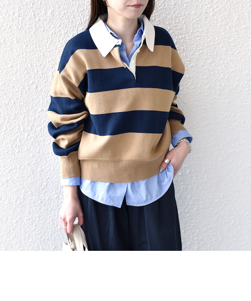 SHIPS Colors:〈手洗い可能〉コットン / アクリル ラガー ニット