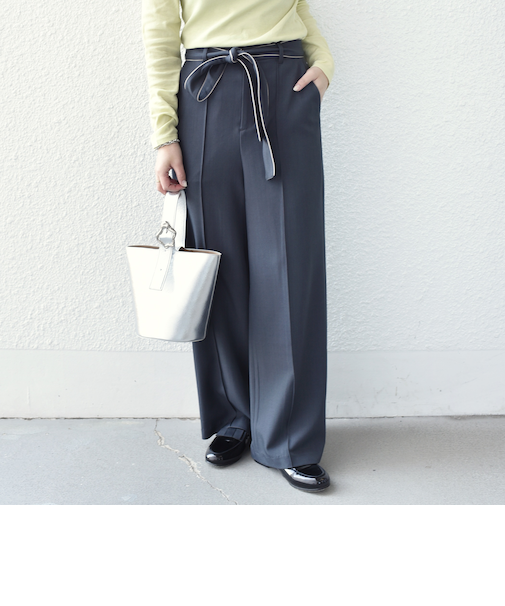 SHIPS Colors:〈手洗い可能〉パイピング リボン パンツ