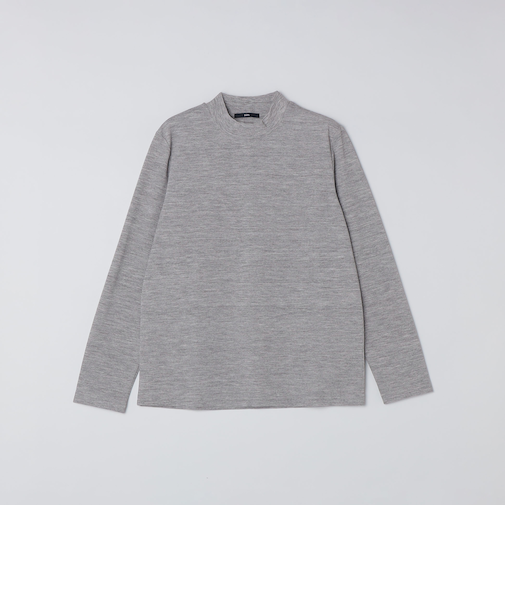 【WEB限定】SHIPS: 防シワ・吸水速乾 Drymix(R) モックネック ロングスリーブ Tシャツ