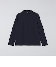 【WEB限定】SHIPS: 防シワ・吸水速乾 Drymix(R) モックネック ロングスリーブ Tシャツ