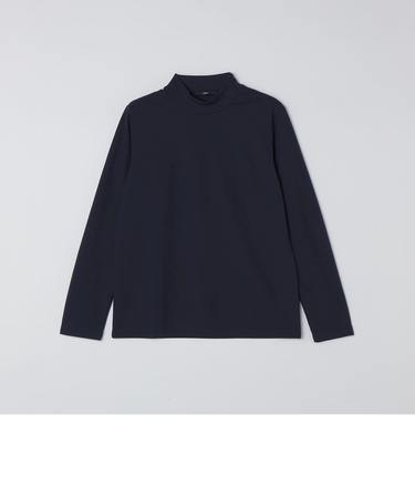 【WEB限定】SHIPS: 防シワ・吸水速乾 Drymix(R) モックネック ロングスリーブ Tシャツ