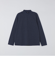 【WEB限定】SHIPS: 防シワ・吸水速乾 Drymix(R) モックネック ロングスリーブ Tシャツ