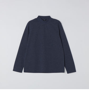 【WEB限定】SHIPS: 防シワ・吸水速乾 Drymix(R) モックネック ロングスリーブ Tシャツ