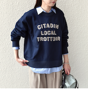 《予約》SHIPS Colors:〈洗濯機可能〉サガラ 刺繍 スウェット◆