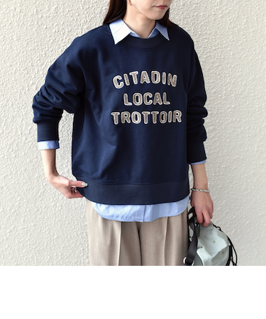 《予約》SHIPS Colors:〈洗濯機可能〉サガラ 刺繍 スウェット◆