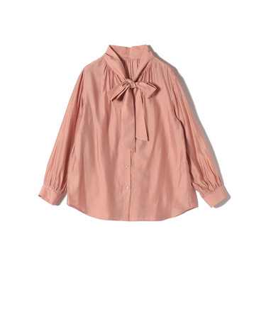 SHIPS Colors:〈手洗い可能〉シルキー ローン ボウタイ シャツ◇