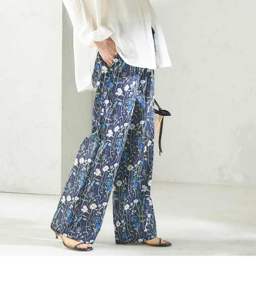 《予約》〈手洗い可能〉LIBERTY プリント パンツ