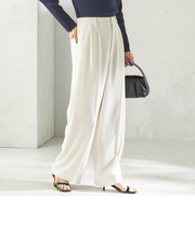 《予約》〈接触冷感 / UVカット〉Refinel セミ ワイド パンツ（セレモニー対応可）