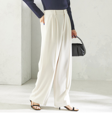 《予約》〈接触冷感 / UVカット〉Refinel セミ ワイド パンツ（セレモニー対応可）