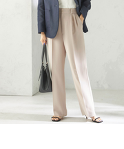 《予約》〈接触冷感 / UVカット〉Refinel セミ ワイド パンツ（セレモニー対応可）