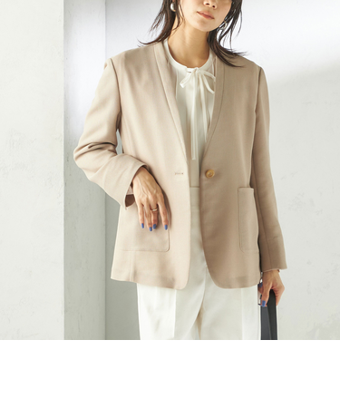 《予約》〈手洗い可能〉カラミ ノーラペル ジャケット