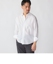 SHIPS: スムース テックス ワイドカラー シャツ