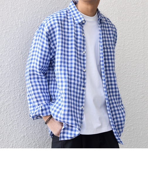 SHIPS any:〈洗濯機可能〉ピュアリネン レギュラーカラー シャツ 26SS◆