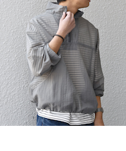 SHIPS any:〈洗濯機可能〉シアー メッシュ ハーフジップ トラック ブルゾン◆