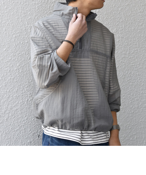 SHIPS any:〈洗濯機可能〉シアー メッシュ ハーフジップ トラック ブルゾン◆