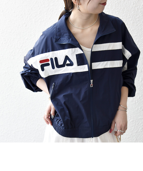 予約》【SHIPS any別注】FILA:〈洗濯機可能〉スタンドカラー ジップ