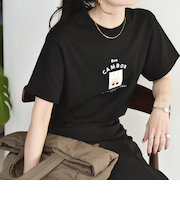 《予約》ANGE IN DISGUISE:〈手洗い可能〉コットン フォト & ロゴ TEE 26SS