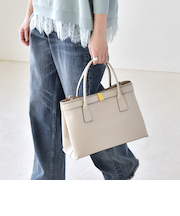 《予約》quaranciel: バックル 2way トート バッグ（A4対応）