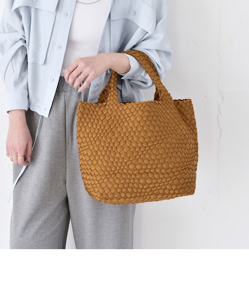 quaranciel: ポーチ付き メッシュ 編み込み トート バッグ｜シップスの