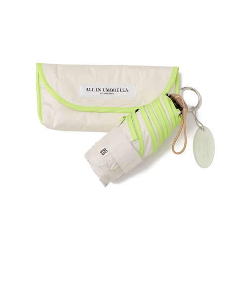 《予約》assa:ALL IN UMBRELLA ポーチ付き 折り畳み傘(晴雨兼用・親骨50cm)◆