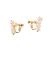 ライン 淡水 パール イヤリング