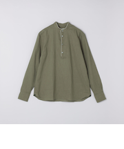 【SHIPS別注】Errico Formicola: エンブロイダリー リネン ソリッド シャツ