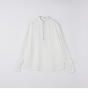 【SHIPS別注】Errico Formicola: エンブロイダリー ソリッド シャツ