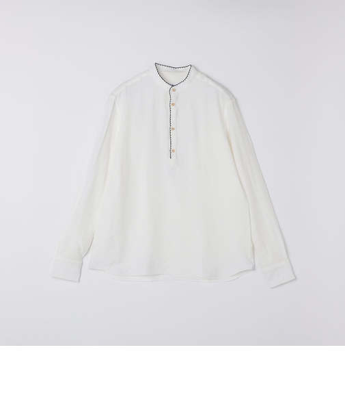 【SHIPS別注】Errico Formicola: エンブロイダリー ソリッド シャツ