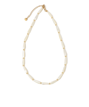 《予約》SHIPS Colors:オーバル シェル ネックレス◆