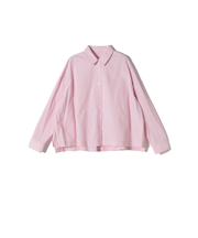 SHIPS Colors:〈手洗い可能〉カラー ストライプ クロップド シャツ