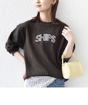 《予約》【WEB限定】SHIPS ラウンド ロゴ 刺繍 スウェット