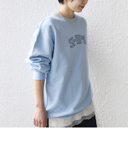 《予約》【WEB限定】SHIPS ラウンド ロゴ 刺繍 スウェット