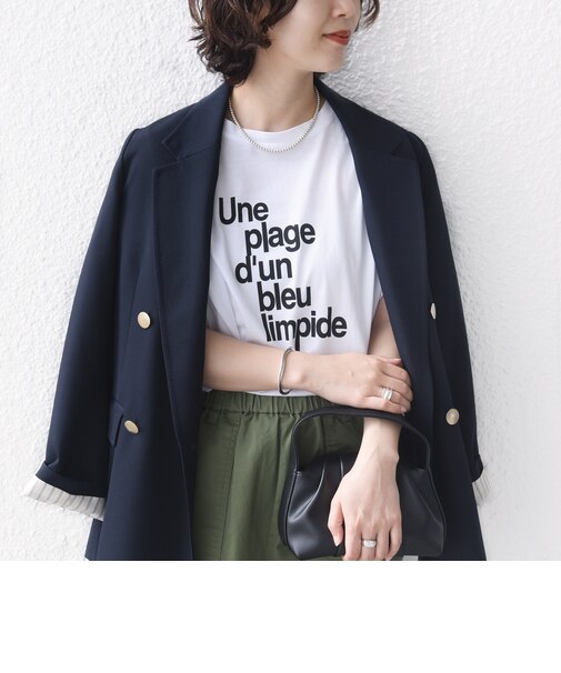 　《一部予約》メルティ コットン プリント ロゴ ショート スリーブ Tシャツ
