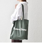 SHIPS any: A4 チェック ロゴ トート バッグ