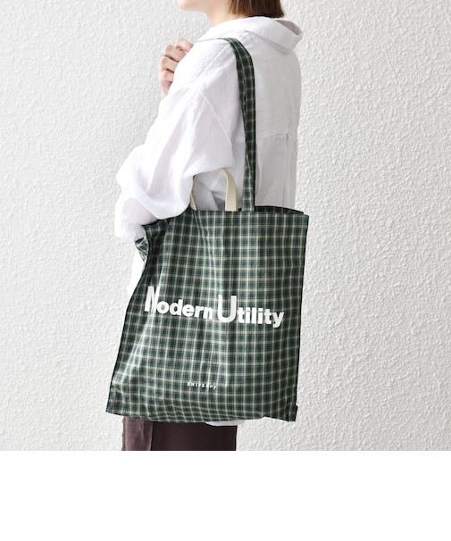 SHIPS any: A4 チェック ロゴ トート バッグ