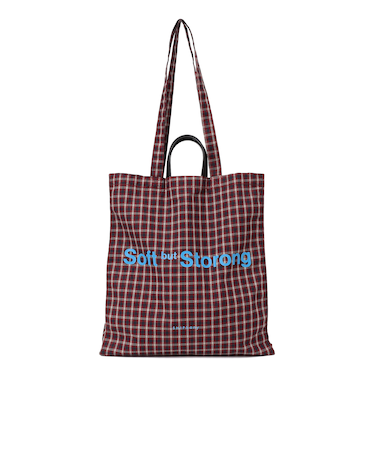 SHIPS any: A4 チェック ロゴ トート バッグ