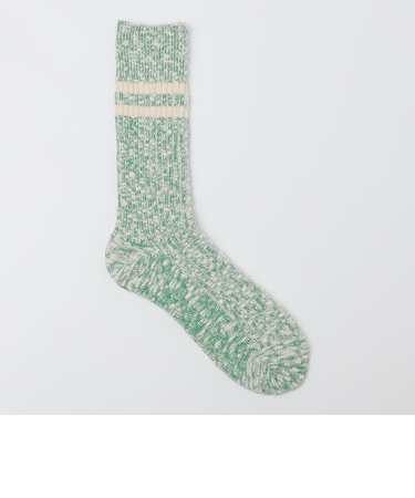 ANONYMOUS: ライト スラブ ライン クルー ソックス