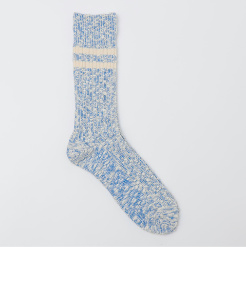 ANONYMOUS: ライト スラブ ライン クルー ソックス