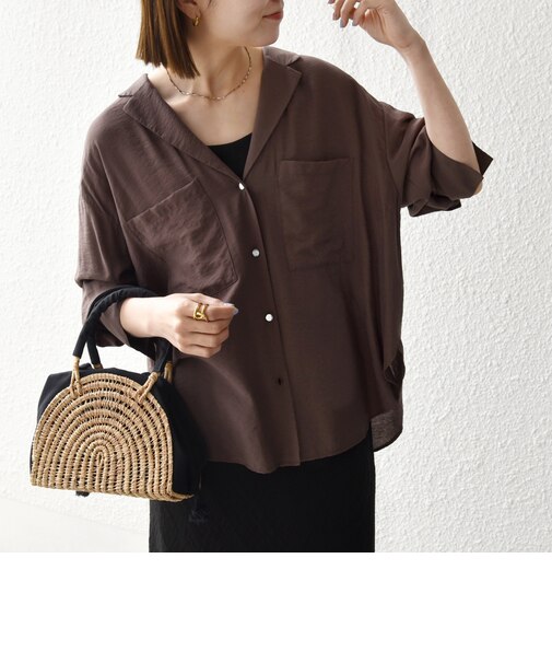 《追加予約》SHIPS any:〈手洗い可能〉オープン カラー ポケット シャツ