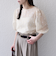《予約》SHIPS Colors:〈手洗い可能〉シアー フロッキー ドット 5分袖 ブラウス◆
