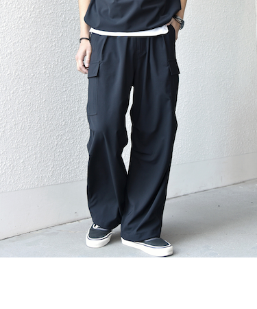 SHIPS any:〈吸水速乾〉Rapidry スマート ワイド イージー カーゴ パンツ(セットアップ対応)◆