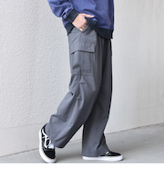 SHIPS any:〈吸水速乾〉Rapidry スマート ワイド イージー カーゴ パンツ(セットアップ対応)◆