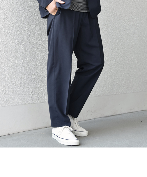 SHIPS any:〈吸水速乾〉Rapidry クリース アンクル テーパード イージーパンツ (セットアップ対応)26SS◆