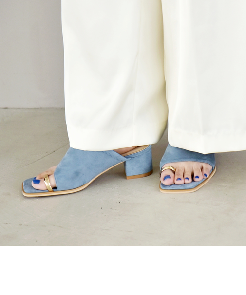 《予約》quaranciel: トゥリング トング ヒール サンダル