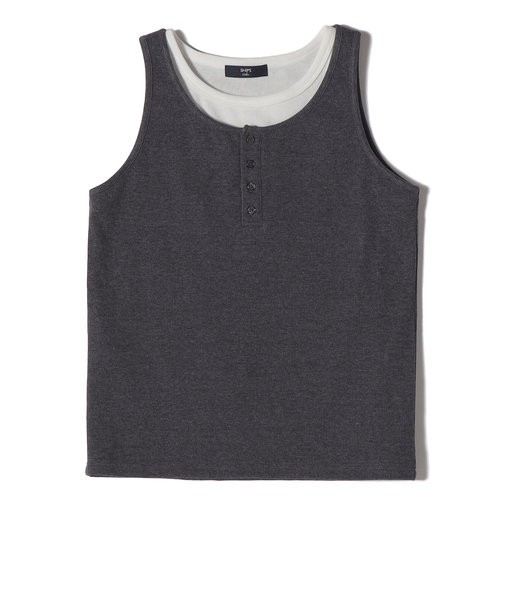 《予約》SHIPS Colors:〈手洗い可能〉レイヤード タンクトップ セット◆