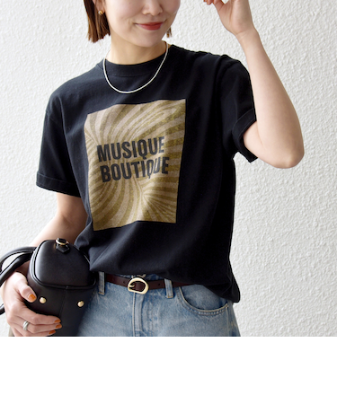 《予約》TRICOMER:〈洗濯機可能〉フレンチ ロゴ プリント TEE