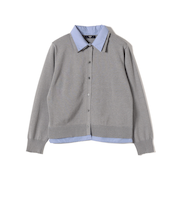 SHIPS Colors:〈手洗い可能〉シャツ レイヤード ライク カーディガン