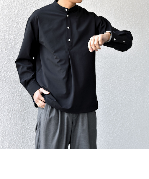 SHIPS any:〈吸水速乾〉Rapidry バンドスキッパー スピンドル プルオーバー シャツ(セットアップ対応)◆